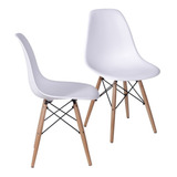 Cadeira De Jantar Boxbit Dkr Eames Base Madera Estrutura Branco X 2 Unidades