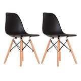 Cadeira De Jantar Empório Tiffany Eames Dsw Madera Estrutura De Cor Preto 2 Unidades
