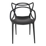 Cadeira De Jantar Top Chairs Allegra Estrutura De Cor Preto Y Assento Negro X 4 Unidades