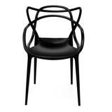 Cadeira De Jantar Top Chairs Allegra Estrutura De Cor Preto Y Assento Negro X 6 Unidades