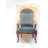 Cadeira De Madeira Estofada Miniatura Lacrada