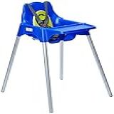 Cadeira De Refeição Plástica Monster Alta Com Pernas De Alumínio Anodizado  Tramontina  Azul