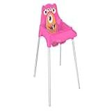 Cadeira De Refeição Plástica Monster Alta Com Pernas De Alumínio Anodizado  Tramontina  Rosa