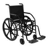 Cadeira De Rodas Cds 101 Preta Roda Raiada Com Pneus Maciços