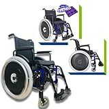 Cadeira De Rodas Em Alumínio Dobrável Em Duplo X Até 120Kg Ortomobil   Cód  MA3E  44  Pneu Inflável 