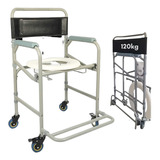 Cadeira De Rodas Para Banho Reforçada 120kg Higiênica Idoso