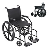 Cadeira De Rodas Simples Dobrável Pneu Maciço Adulto Prolife