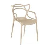 Cadeira Design Jantar Cozinha Ana Maria Masters Allegra Nude