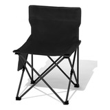 Cadeira Dobrável Bolso Acampar Pesca Praia Preta Wct Cor Preto