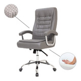 Cadeira Ergonômica De Escritório Presidente Big Com 42 Molas Ensacadas Sistema Relax Com Trava De Posição Revestimento Pillow Top Cadeiras Inc Monique Cinza