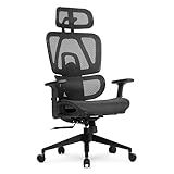 Cadeira Escritório Ergonomica DT3 Valor Com Revestimento Mesh Vidartex Apoio De Cabeça 2D Braços 1D Ajuste Na Altura Do Encosto Suporta Até 120kg E Altura Máx De 1 90m