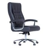 Cadeira Escritorio Presidente Premium Nr17 150 Kg Ergonomica Couro Sintético Molas Ensacadas Modelo California Fratini Cor Preto
