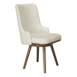 Cadeira Estofada Papel Base Giratoria Madeira Pinhao Nacc