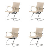 Cadeira Fixa Charles Eames Esteirinha 11a Nude Kit 4un