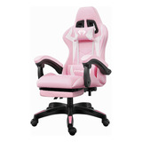 Cadeira Gamer Ergonômica Escritório Python Fly X12 Pro Cor Rosa branco Material Do Estofamento Couro Sintético