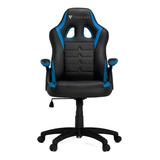 Cadeira Gamer Force One Essential Series Preta E Azul Material Do Estofamento Couro Sintético