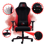 Cadeira Gamer Reclinável Estofada Vermelho E Preto Pcyes