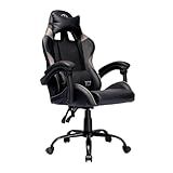 Cadeira Gamer TGT Heron TC2 Espuma Moldada Almofadas Para Lombar E Pescoço Suporta Até 120kg Ajuste De Inclinação Braço Fixo Preto TGT HRTC BL03