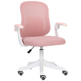 Cadeira Giratoria Diretor Best Colorida Tela Mesh Escritorio Cor Rosa