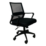 Cadeira Giratória Executiva Para Escritório Diretor Secretária Recepção Corporativa A Cadeira Teccon É Ergonômica E Possui Design Moderno Na Cor Preta Com Estofado Mesh Confortável E Resistente