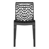 Cadeira Gruvyer Para Sala De Jantar Cor Preto Industrial
