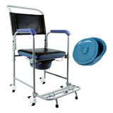 Cadeira Higiênica De Rodas Para Banho 150kg Dobrável Obeso