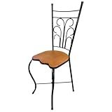 Cadeira Jantar Compacta Estilo Industrial Ferro E Madeira Maciça Pintura Eletrostática Super Resistente Ideal Para Bares E Restaurantes -1-