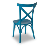 Cadeira Katrina Com Assento Anatômico Encosto X Paris Azul