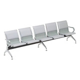 Cadeira Longarina 5 Lugares Modelo cromada