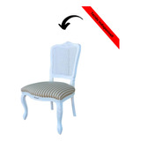 Cadeira Luis Xv Branco Encosto Palha