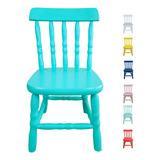 Cadeira Madeira Infantil Colorida Banquinho Para