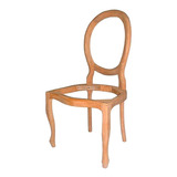 Cadeira Medalhão Clássica Estrutura Madeira Maciça