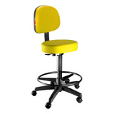 Cadeira Mocho Alto Amarelo