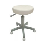 Cadeira Mocho Nina Base Cinza Assento Branco