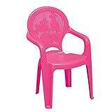 Cadeira Monobloco Com Braços Infantil Estampada Catty  Tramontina  Rosa
