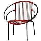 Cadeira Para Jardim Circular Eclipse Famais Vermelho Preto