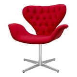 Cadeira Para Sala Modelo Tulipa Com Capitonê Strass Decorativa Base Giratória De Alumínio Bassotto Decor