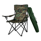 Cadeira Pesca Praia Camuflada Camping Dobrável Portátil