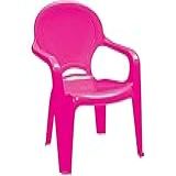 Cadeira Plástica Monobloco Com Braços Infantil Tiquetaque Tramontina Rosa