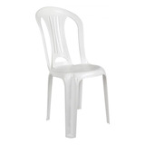 Cadeira Plástico Branca Bistrô Suporta Até