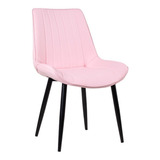 Cadeira Poltrona Estofada Chicago Industrial Retro Vintage Estrutura Da Cadeira Rosa claro