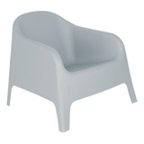 Cadeira Poltrona Para Jardim Varanda Skarpo Cor Cinza