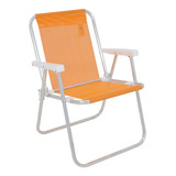 Cadeira Praia piscina camping Alta Lazy Sannet Laranja Bel