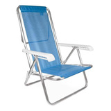 Cadeira Reclinável 8 Posições Alumínio Praia Piscina Mor