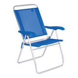 Cadeira Reclinável Mor Boreal Alumínio Azul