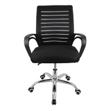 Cadeira Secretária Giratória De Escritório Ergonômica Mesh Cor Preto