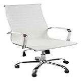 Cadeiras Escritório Presidente Alta Giratória Eames Off White Regulagem De Altura Com Rodízios