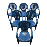Cadeiras Poltronas Plástica Infantil Azul