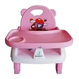 Cadeirinha Alimentação Refeição Bebe Portátil Dobrável Compacta Baixa Infantil ROSA 