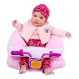 Cadeirinha De Bebê Sofazinho Para Sentar Luckbaby Cor Rosa Moto